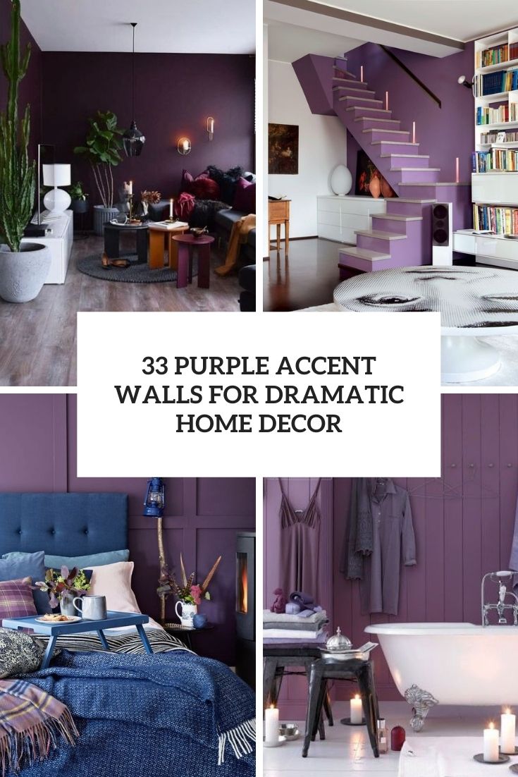 purple accent walls for dramatic home decor