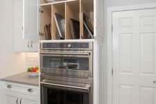 34 a cabinet built in over some appliances is a lovely idea for a modern kitchen, it will let you use this awkward space