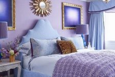 a pastel purple bedroom design