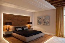 a contemporary bedroom design inspired by chalet interiors