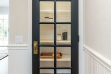 a stylish graphite grey French door to the pantry is a lovely idea to always see what’s in and if you have everything you need