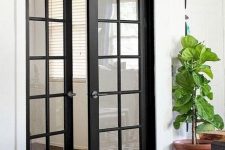 black interior French doors are adorable for any modern space, they will add a refined feel to the interior and provide light inside each space
