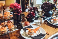 stylish halloween table setting