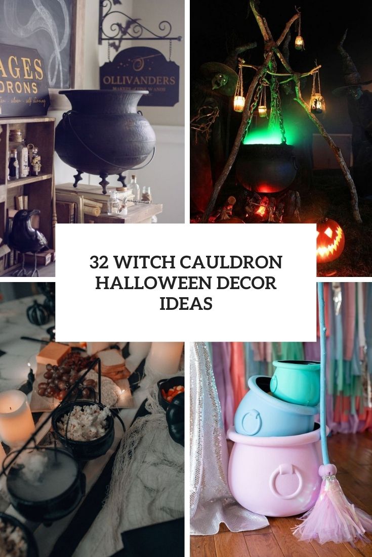witch cauldron halloween decor ideas