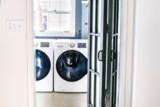 a stylish door for a laundry room
