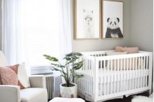 a contemporary nursery design with lovely pictures