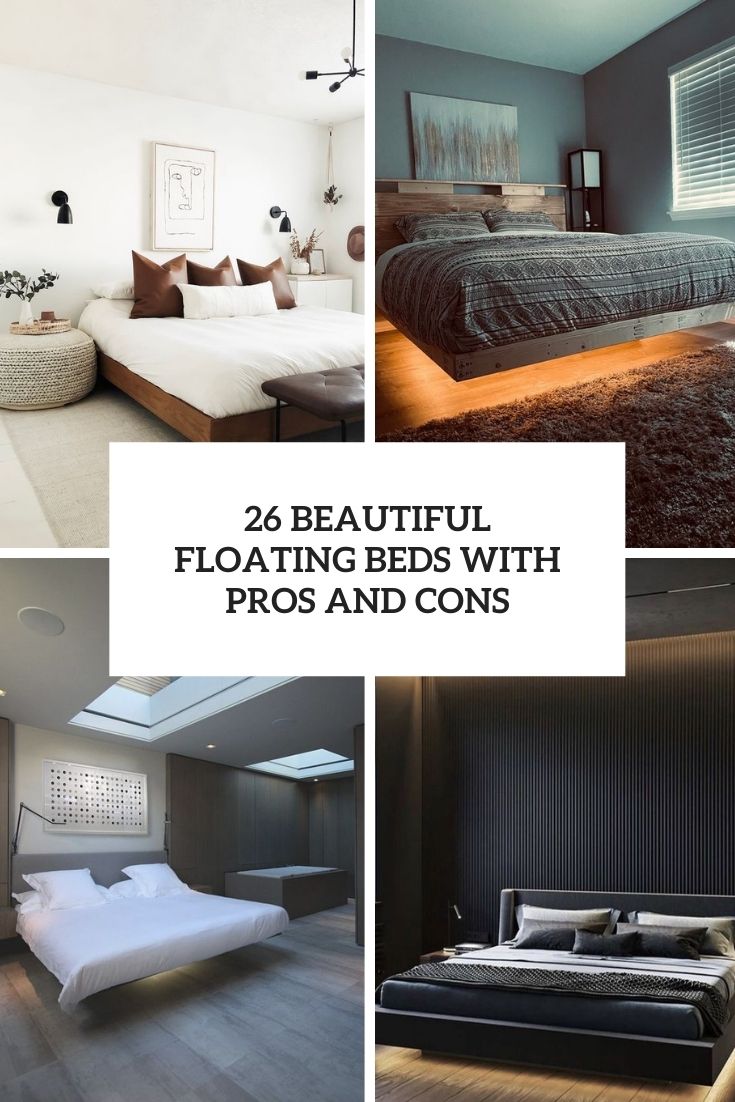 beautiful floating beds with pros and cons