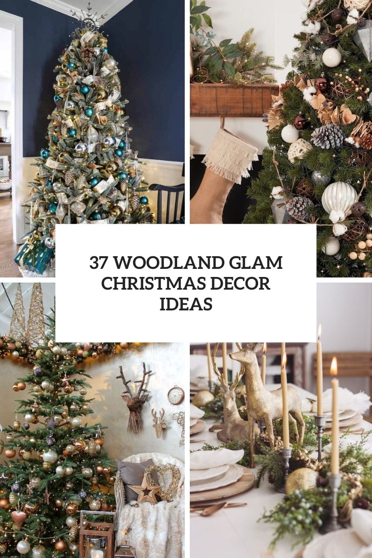 woodland glam christmas decor ideas