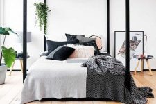 13 a black framed bed is a nice modern touch to your bedroom, and if you don’t have it – just paint the existing one