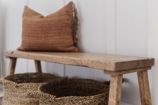 41 such a skinny reclaimed wood bench is a perfect addition to the rustic space and it gives coziness to the room