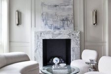 a neutral white living room design