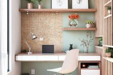 a cozy and practical small home office design