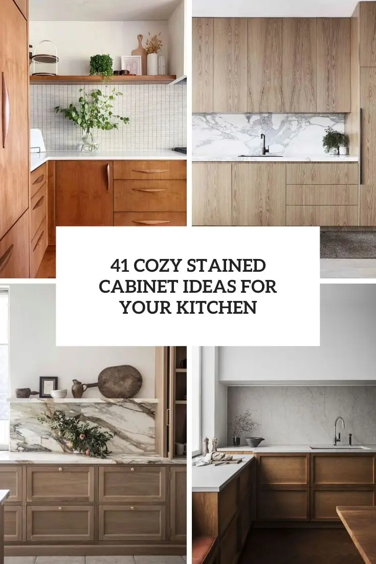 cozy stained cabinet ideas for your kitchen