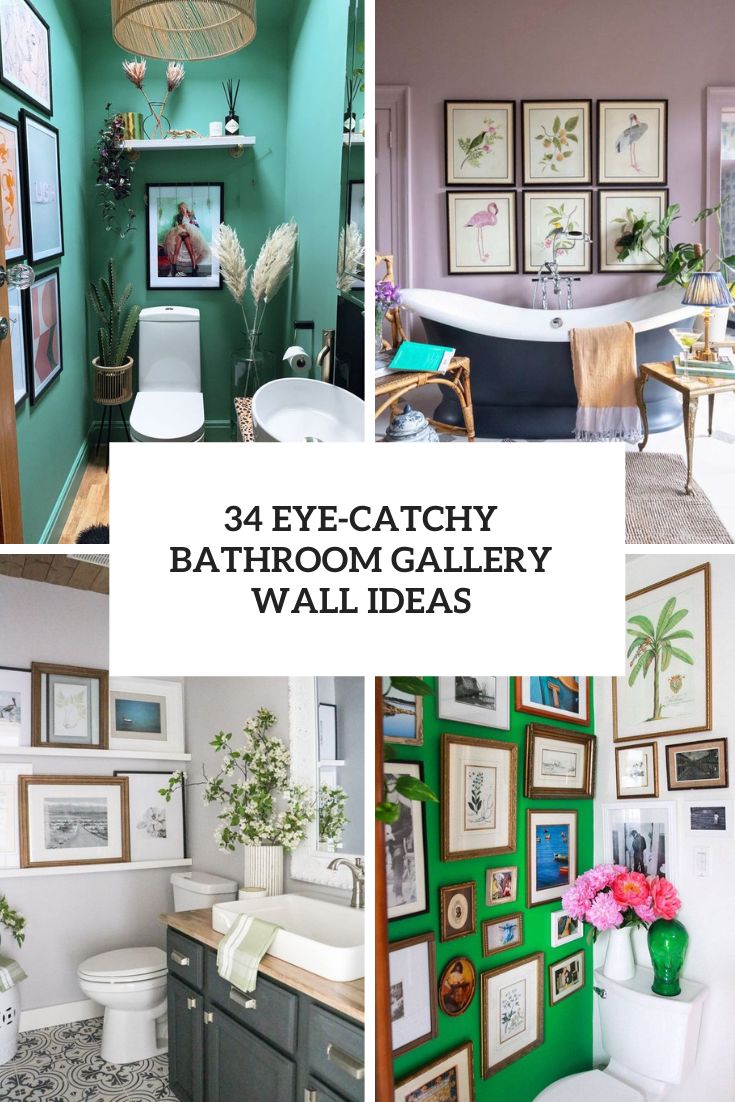 eye catchy bathroom gallery wall ideas