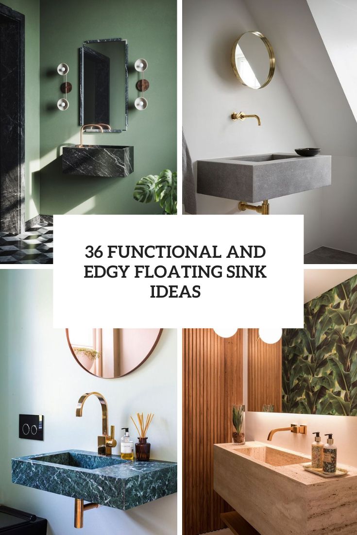 functional and edgy floating sink ideas