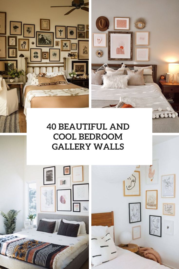 beautiful and cool bedroom gallery walls