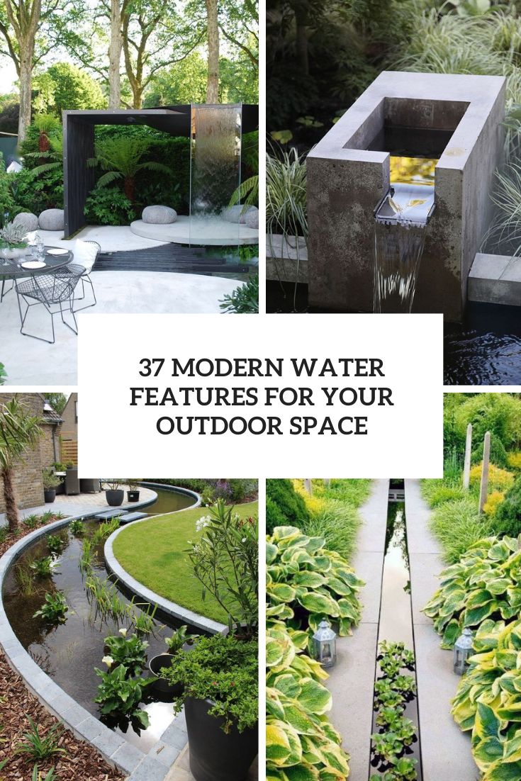 modern water features for your outdoor space