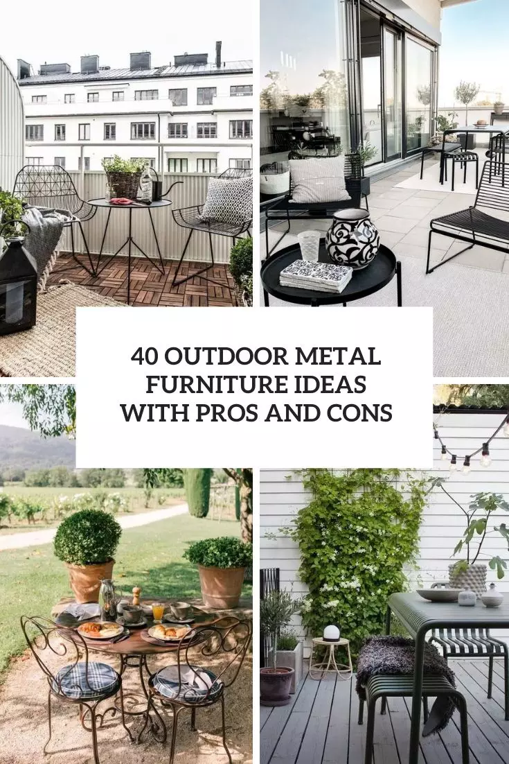 outdoor metal furniture ideas with pros and cons