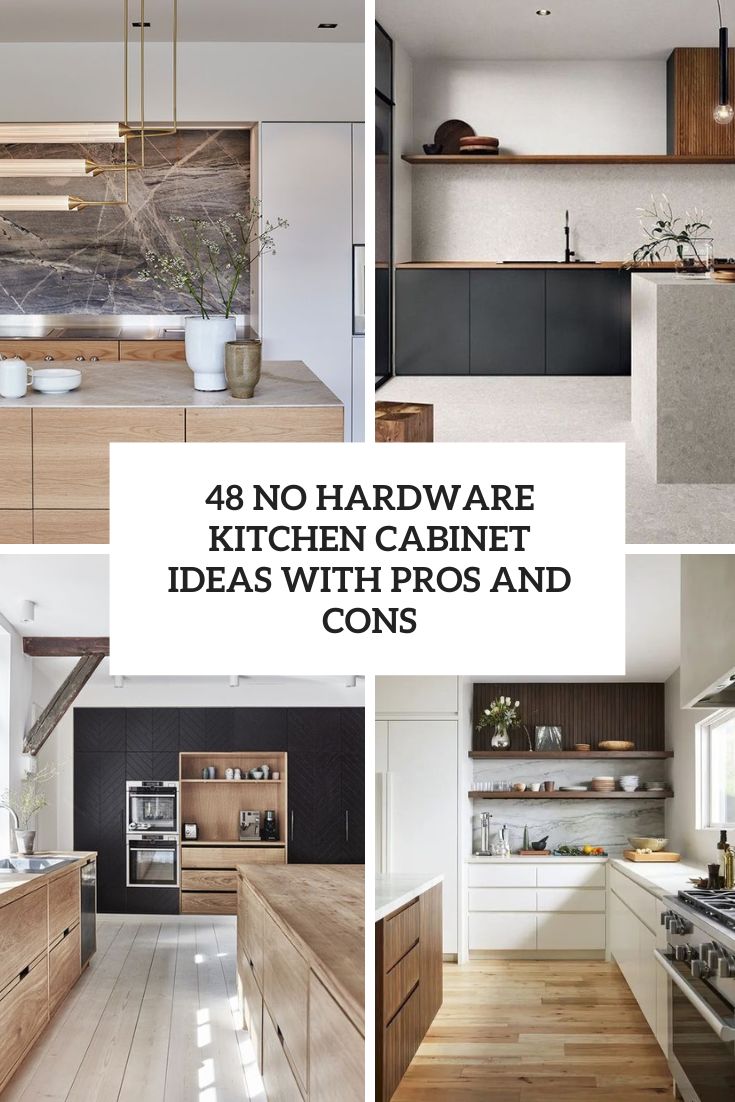 no hardware kitchen cabinet ideas with pros and cons
