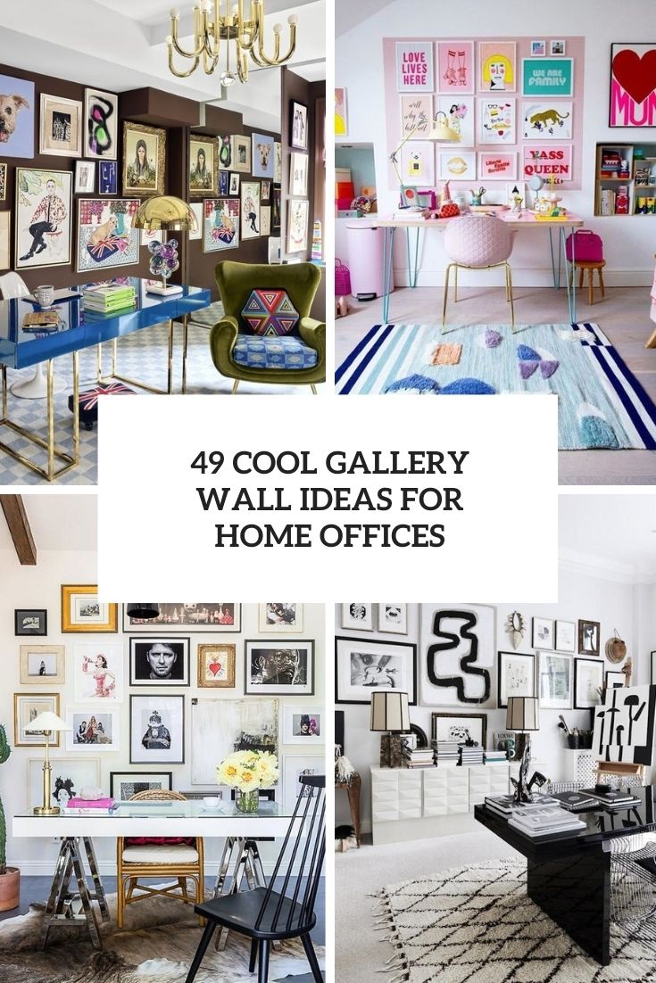 cool gallery wall ideas for home offices