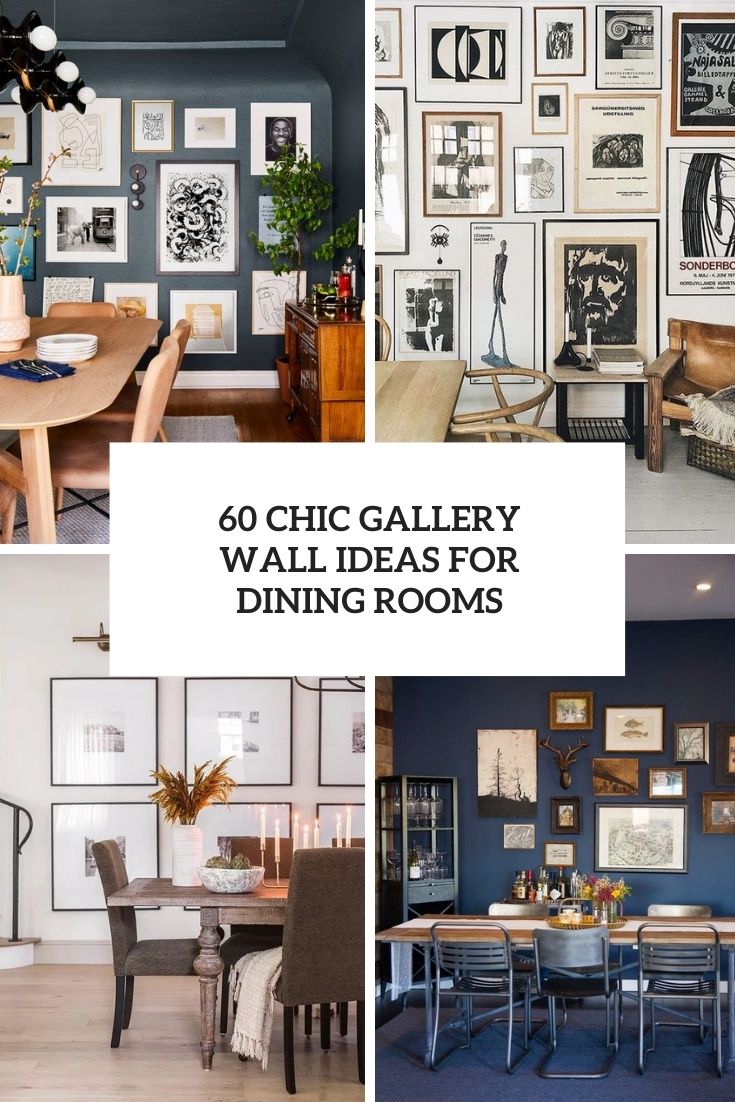 chic gallery wall ideas for dining rooms