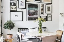 a cozy scandi dining space