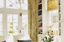 a refined living room with creative windows