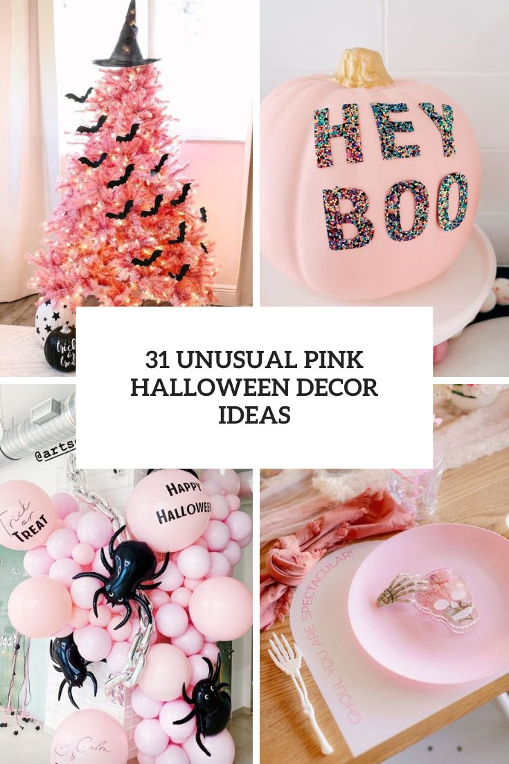 unusual pink halloween decor ideas