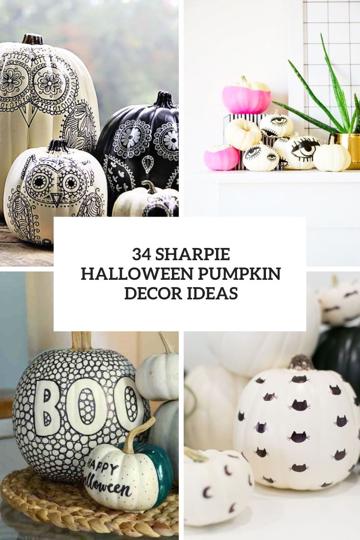 sharpie halloween pumpkin decor ideas