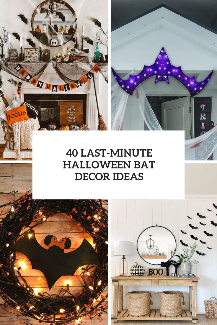 last minute halloween bat decor ideas