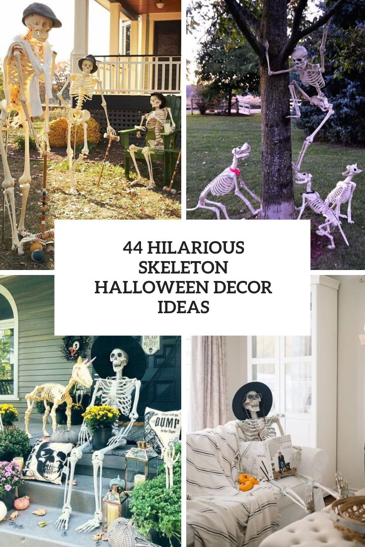 hilarious skeleton halloween decor ideas