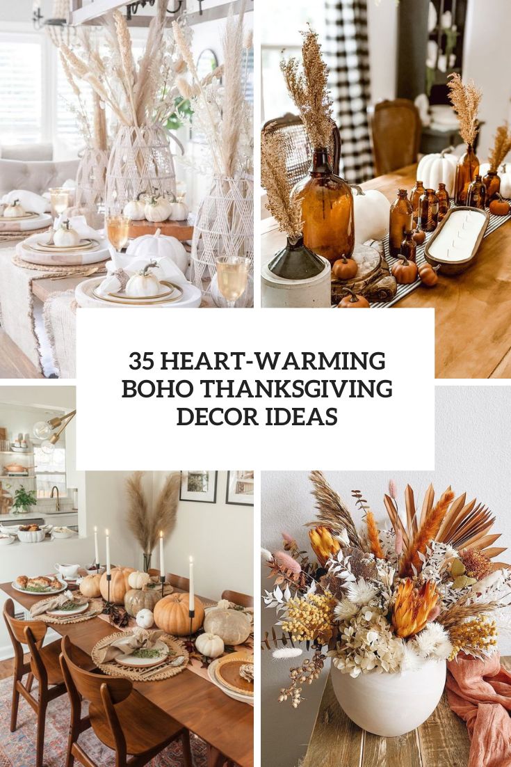 heart warming boho thanksgiving decor ideas