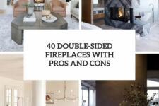 40 double-sided fireplaces with pros and cons cover