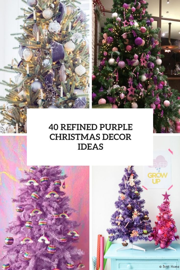 refined purple christmas decor ideas