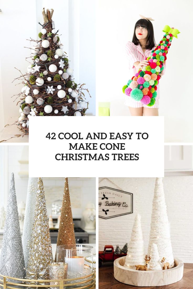 cool and easy to make cone christmas trees