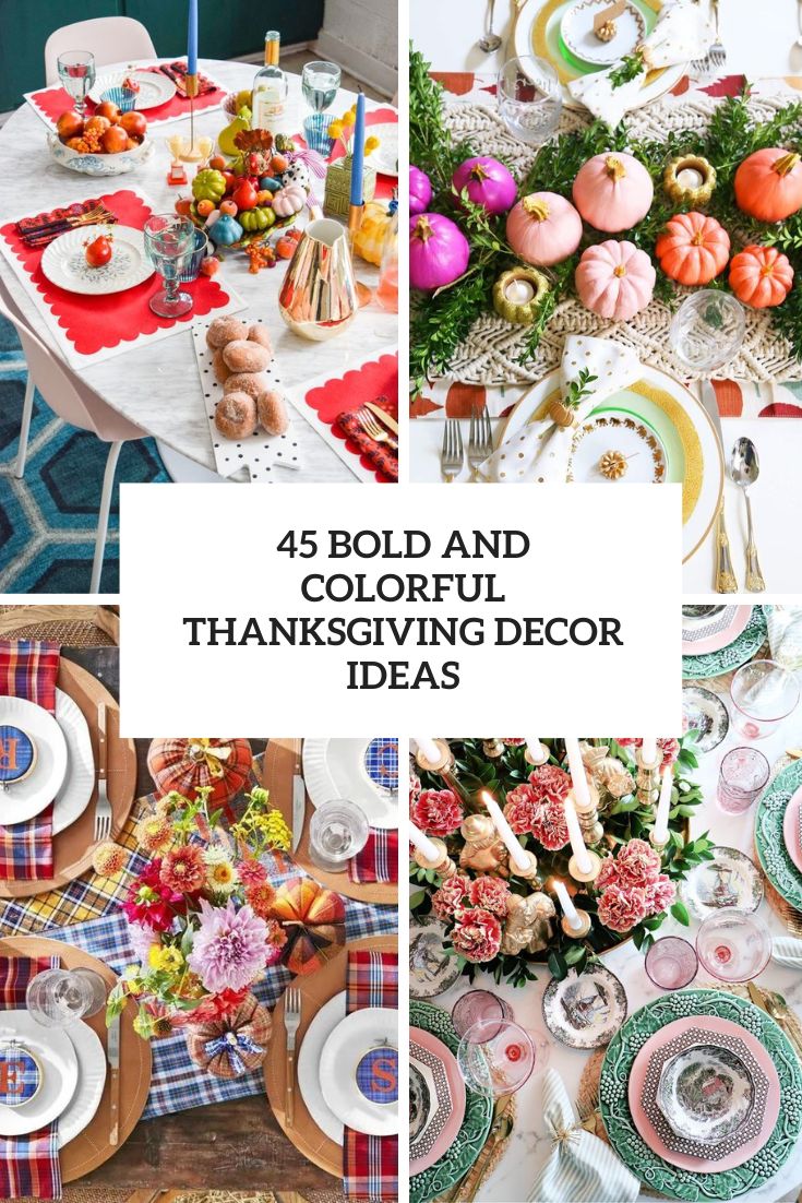 bold and colorful thanksgiving decor ideas