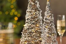 a lovely tabletop cone christmas trees