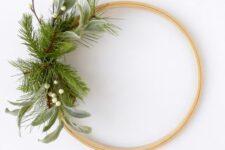 a lovely Christmas wreath in minimalist style