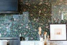 38 cover the wallpaper with acrylic or glass screens to save the wallpaper from grease and water splashes