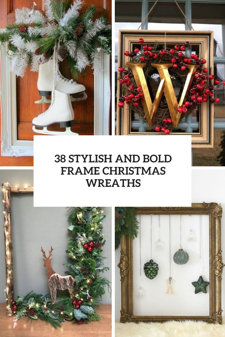 stylish and bold christmas frame wreaths