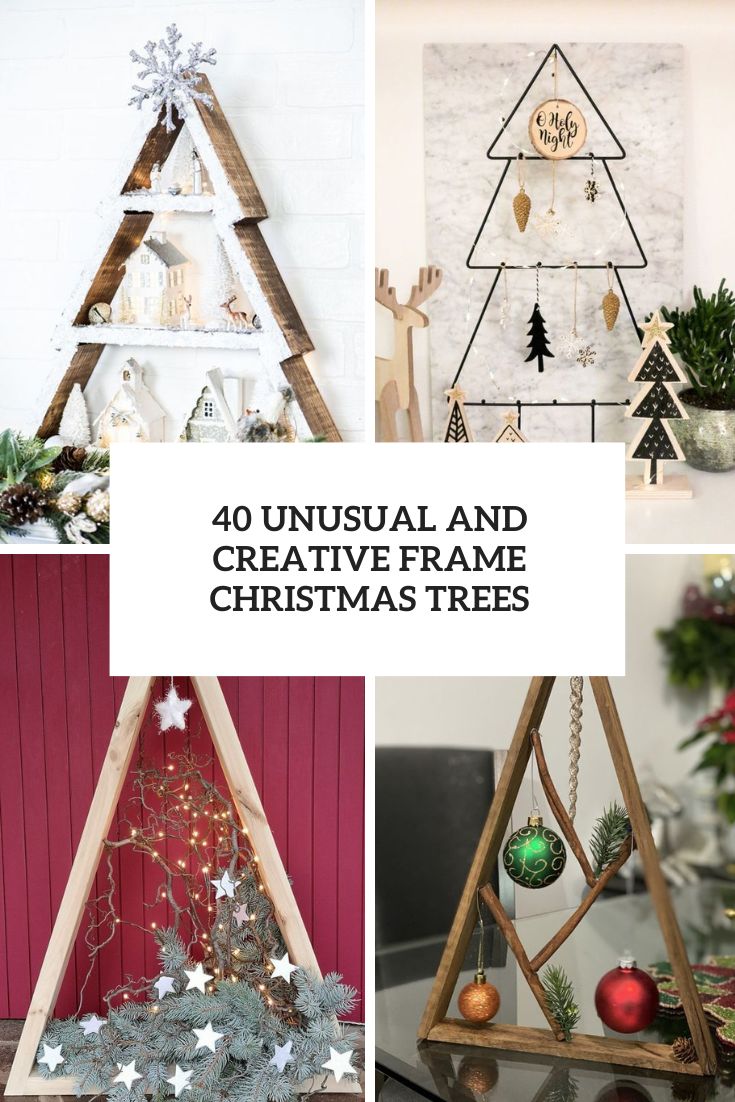 unusual and creative frame christmas trees
