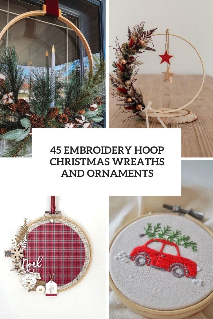 embroidery hoop christmas wreaths and ornaments