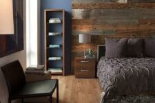 57 an accent weathered and aged wood wall makes a contemproary bedroom more rustic and adds coziness