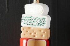 a cheese wheel stack Christmas ornament is a gorgeous way to show off your love to cheese and add a bit of fun to the tree