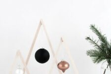 minimalist wood Christmas trees