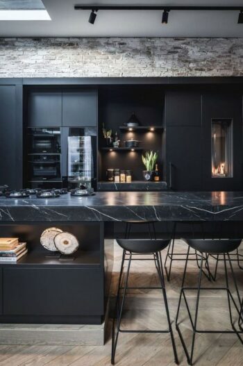 52 Black Kitchen Islands For A Bold Look - DigsDigs
