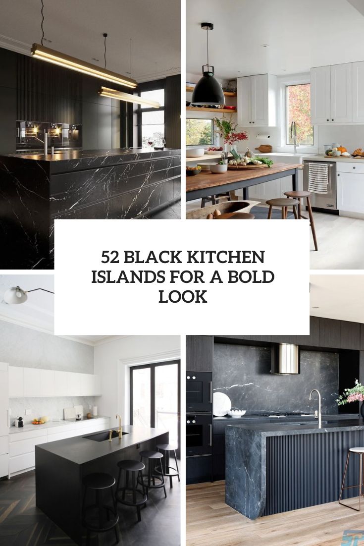 black kitchen islands for a bold look
