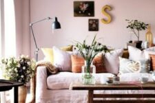 a lovely feminine pastel living room
