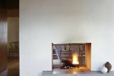 a lovely double-sided fireplace