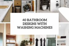 40 bathroom designs with washing machines cover